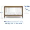 imageDelta Children Sloane 4in1 Acrylic Convertible Crib  Includes Conversion Rails Bianca White wMelted BronzeAcornMatte Black