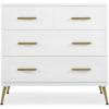 imageDelta Children Sloane 4in1 Acrylic Convertible Crib  Includes Conversion Rails Bianca White wMelted BronzeBianca White WMelted Bronze