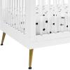 imageDelta Children Sloane 4in1 Acrylic Convertible Crib  Includes Conversion Rails Bianca White wMelted BronzeBianca White WMelted Bronze