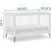 imageDelta Children Sloane 4in1 Acrylic Convertible Crib  Includes Conversion Rails Bianca White wMelted BronzeBianca White WMelted Bronze