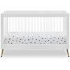 imageDelta Children Sloane 4in1 Acrylic Convertible Crib  Includes Conversion Rails Bianca White wMelted BronzeBianca White WMelted Bronze