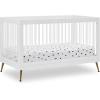imageDelta Children Sloane 4in1 Acrylic Convertible Crib  Includes Conversion Rails Bianca White wMelted BronzeBianca White WMelted Bronze