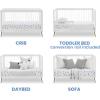 imageDelta Children Sloane 4in1 Acrylic Convertible Crib  Includes Conversion Rails Bianca White wMelted BronzeBianca White WMelted Bronze
