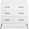 imageDelta Children Sloane 4in1 Acrylic Convertible Crib  Includes Conversion Rails Bianca White wMelted BronzeBianca White WMelted Bronze