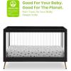 imageDelta Children Sloane 4in1 Acrylic Convertible Crib  Includes Conversion Rails Bianca White wMelted BronzeBlackBronze