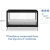 imageDelta Children Sloane 4in1 Acrylic Convertible Crib  Includes Conversion Rails Bianca White wMelted BronzeBlackBronze