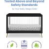 imageDelta Children Sloane 4in1 Acrylic Convertible Crib  Includes Conversion Rails Bianca White wMelted BronzeBlackBronze