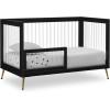 imageDelta Children Sloane 4in1 Acrylic Convertible Crib  Includes Conversion Rails Bianca White wMelted BronzeBlackBronze