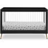 imageDelta Children Sloane 4in1 Acrylic Convertible Crib  Includes Conversion Rails Bianca White wMelted BronzeBlackMelted Bronze