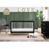 imageDelta Children Sloane 4in1 Acrylic Convertible Crib  Includes Conversion Rails Bianca White wMelted BronzeBlackMelted Bronze