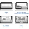 imageDelta Children Sloane 4in1 Acrylic Convertible Crib  Includes Conversion Rails Bianca White wMelted BronzeBlackMelted Bronze