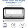 imageDelta Children Sloane 4in1 Acrylic Convertible Crib  Includes Conversion Rails Bianca White wMelted BronzeBlackMelted Bronze