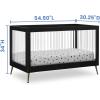 imageDelta Children Sloane 4in1 Acrylic Convertible Crib  Includes Conversion Rails Bianca White wMelted BronzeBlackMelted Bronze