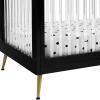 imageDelta Children Sloane 4in1 Acrylic Convertible Crib  Includes Conversion Rails Bianca White wMelted BronzeBlackMelted Bronze