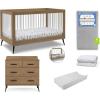 imageDelta Children Sloane 4in1 Acrylic Convertible Crib  Includes Conversion Rails Bianca White wMelted BronzeAcornMatte Black