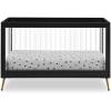 imageDelta Children Sloane 4in1 Acrylic Convertible Crib  Includes Conversion Rails Bianca White wMelted BronzeBlackBronze
