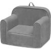 imageDelta Children Personalized Cozee Chair  Customize with Name  Foam Kids Chair for Ages 18 Months and Up SageGrey Mink Velvet