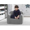 imageDelta Children Personalized Cozee Chair  Customize with Name  Foam Kids Chair for Ages 18 Months and Up SageGrey Mink Velvet