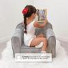 imageDelta Children Personalized Cozee Chair  Customize with Name  Foam Kids Chair for Ages 18 Months and Up SageGrey Mink Velvet
