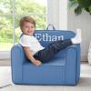 imageDelta Children Personalized Cozee Chair  Customize with Name  Foam Kids Chair for Ages 18 Months and Up SageIndigo