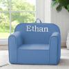 imageDelta Children Personalized Cozee Chair  Customize with Name  Foam Kids Chair for Ages 18 Months and Up SageIndigo