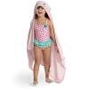 imageDelta Children Personalized Kids Hooded Bath Towel with Pockets  Super Soft and Absorbent Great Gift for Boys and Girls Tan DogPink Cat