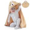 imageDelta Children Personalized Kids Hooded Bath Towel with Pockets  Super Soft and Absorbent Great Gift for Boys and Girls Tan DogTan Dog
