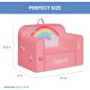 imageDelta Children Personalized Mix ampamp Match Cozee Kids Chair with Interchangeable Patches RainbowRainbow