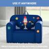 imageDelta Children Personalized Mix ampamp Match Cozee Kids Chair with Interchangeable Patches RainbowSpace