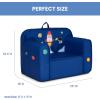 imageDelta Children Personalized Mix ampamp Match Cozee Kids Chair with Interchangeable Patches RainbowSpace
