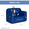 imageDelta Children Personalized Mix ampamp Match Cozee Kids Chair with Interchangeable Patches RainbowSpace