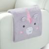 imageDelta Children Personalized Sherpa Throw Blanket for Kids Pink CatLight Purple Unicorn