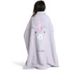 imageDelta Children Personalized Sherpa Throw Blanket for Kids Pink CatLight Purple Unicorn