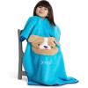 imageDelta Children Personalized Sherpa Throw Blanket with Storage Pocket for Kids Teal DogTeal Dog
