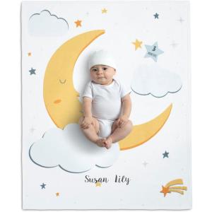imageDelta Children Personalized Milestone Baby Blanket  Monthly Blanket for Pictures  Photo Blanket for Newborns FloralMoon