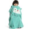 imageDelta Children Sherpa Throw Blanket for Kids Pink CatLight Teal Owl