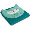 imageDelta Children Sherpa Throw Blanket with Storage Pocket for Kids Teal DogGreen Owl