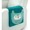 imageDelta Children Sherpa Throw Blanket with Storage Pocket for Kids Teal DogGreen Owl