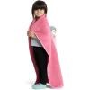 imageDelta Children Sherpa Throw Blanket with Storage Pocket for Kids Teal DogMagenta Cat