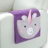imageDelta Children Sherpa Throw Blanket with Storage Pocket for Kids Teal DogPurple Unicorn