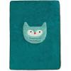 imageDelta Children Sherpa Throw Blanket with Storage Pocket for Kids Teal DogGreen Owl