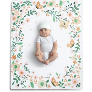 imageDelta Children Milestone Baby Blanket  Monthly Blanket for Pictures  Photo Blanket for Newborns MoonFloral
