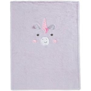 imageDelta Children Sherpa Throw Blanket for Kids Pink CatLight Purple Unicorn