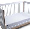 imageCrib Mattress Protector for Infants and Toddlers  Waterproof Cooling Soft Quilted Elastic and Washable Baby Mattress Protector in White Quiet Comfort by babyGap