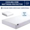 imageCrib Mattress Protector for Infants and Toddlers  Waterproof Cooling Soft Quilted Elastic and Washable Baby Mattress Protector in White Quiet Comfort by babyGap