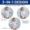 imageDelta Children Gap babyGap TrueSleep Sleep Sack with Builtin Swaddle  100 Organic Cotton  GOTS and OekoTex 100 Certified  2Way Zipper  Small 06 Months Pink StripeBlue Stripe