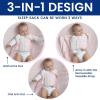 imageDelta Children Gap babyGap TrueSleep Sleep Sack with Builtin Swaddle  100 Organic Cotton  GOTS and OekoTex 100 Certified  2Way Zipper  Small 06 Months Pink StripePink Stripe