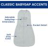 imageDelta Children Gap babyGap TrueSleep Sleep Sack with Zipper  100 Organic Cotton  GOTS and OekoTex 100 Certified  2Way Zipper  Large 612 Months GreyLarge