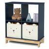 imagebabyGap by Delta Children Brannan Bear Bookcase with Bins BlushNavy