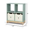 imagebabyGap by Delta Children Brannan Bear Bookcase with Bins BlushSage Green